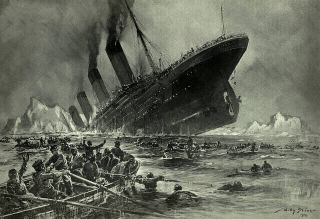 Nearer my God to Thee The Sinking of the Titantic by Willy Stower